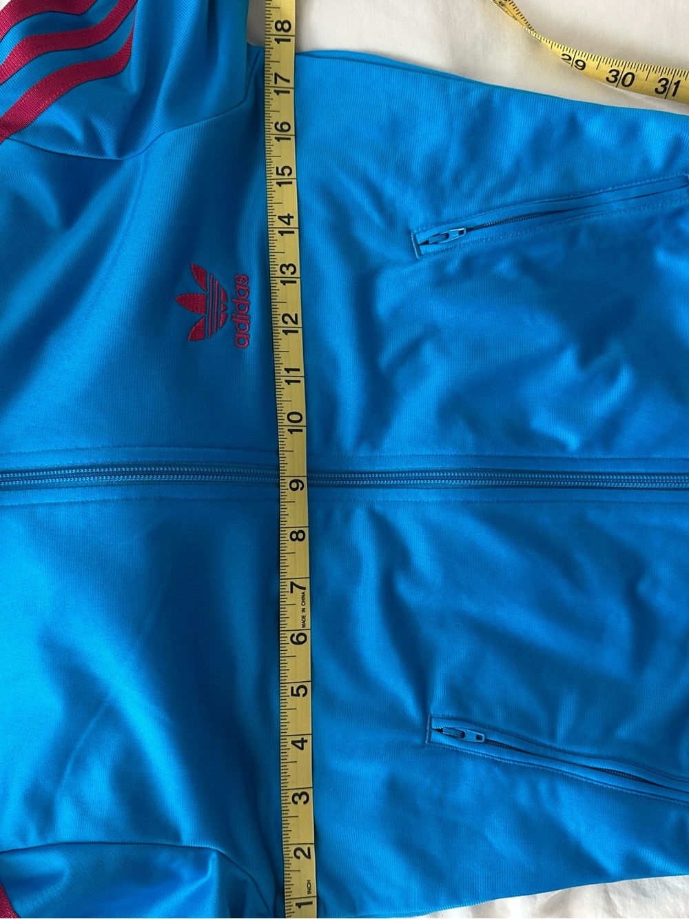 Vintage 2010 Adidas Originals Firebird Track Jacket Aqua Pink S 36 - Picture 8 of 9